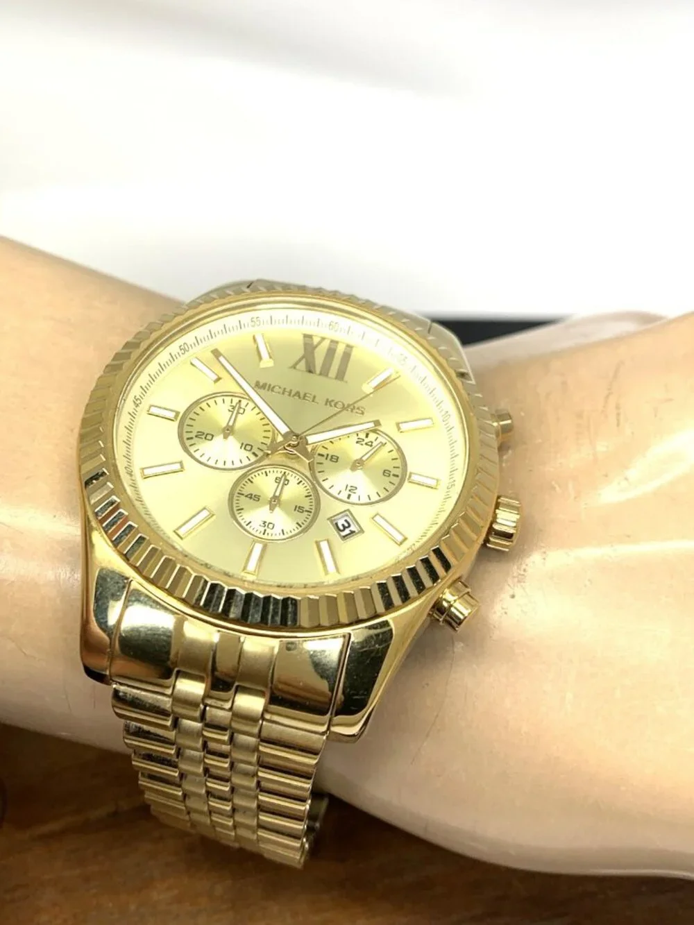 Michael Kors Men's Watch MK8281 Quartz Chronograph Gold Stainless Steel 45mm